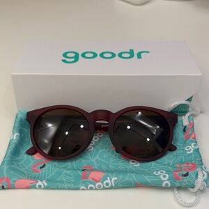goodr Matte Burgundy Round Sunglasses
